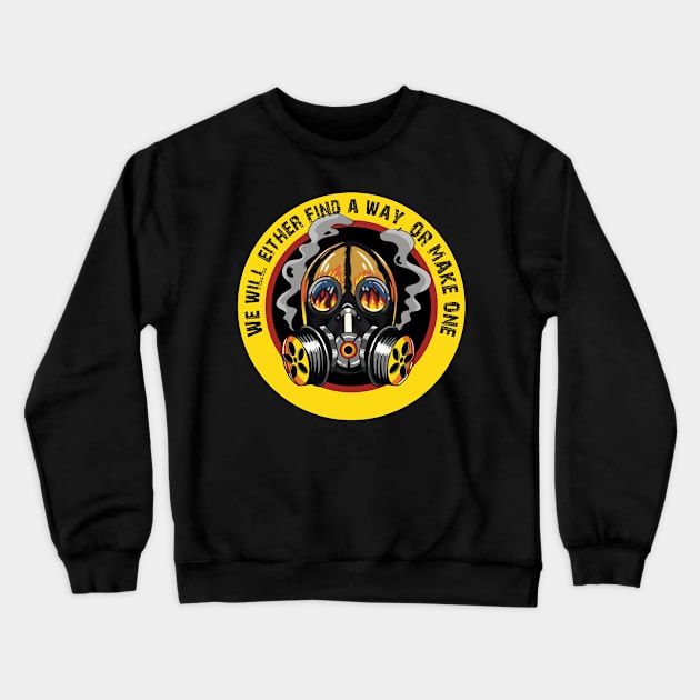 Prepper Prepping Survivalist and Survival Kit Gasmask Crewneck Sweatshirt by Riffize